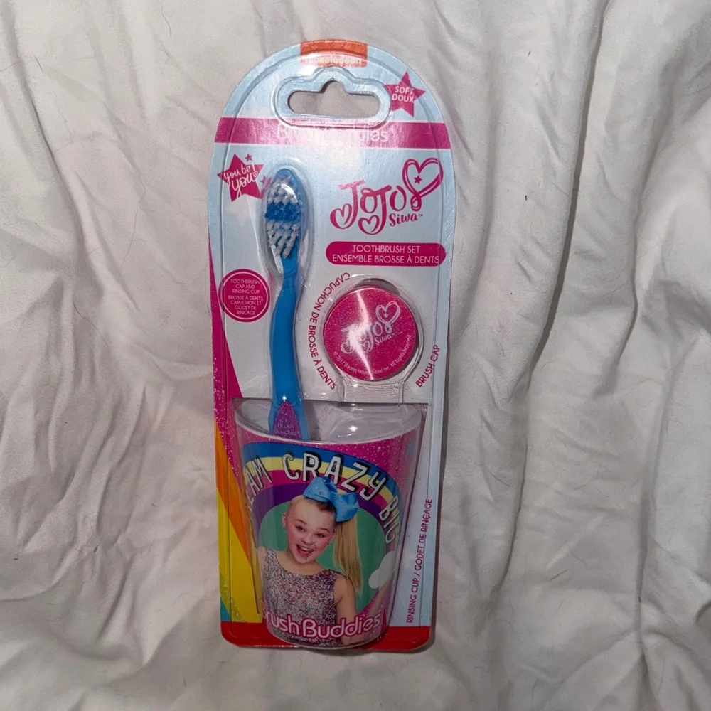 JoJo Siwa Blue Toothbrush and Colorful Cup Set‎